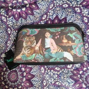 Floral Patterned Bag with Black Base